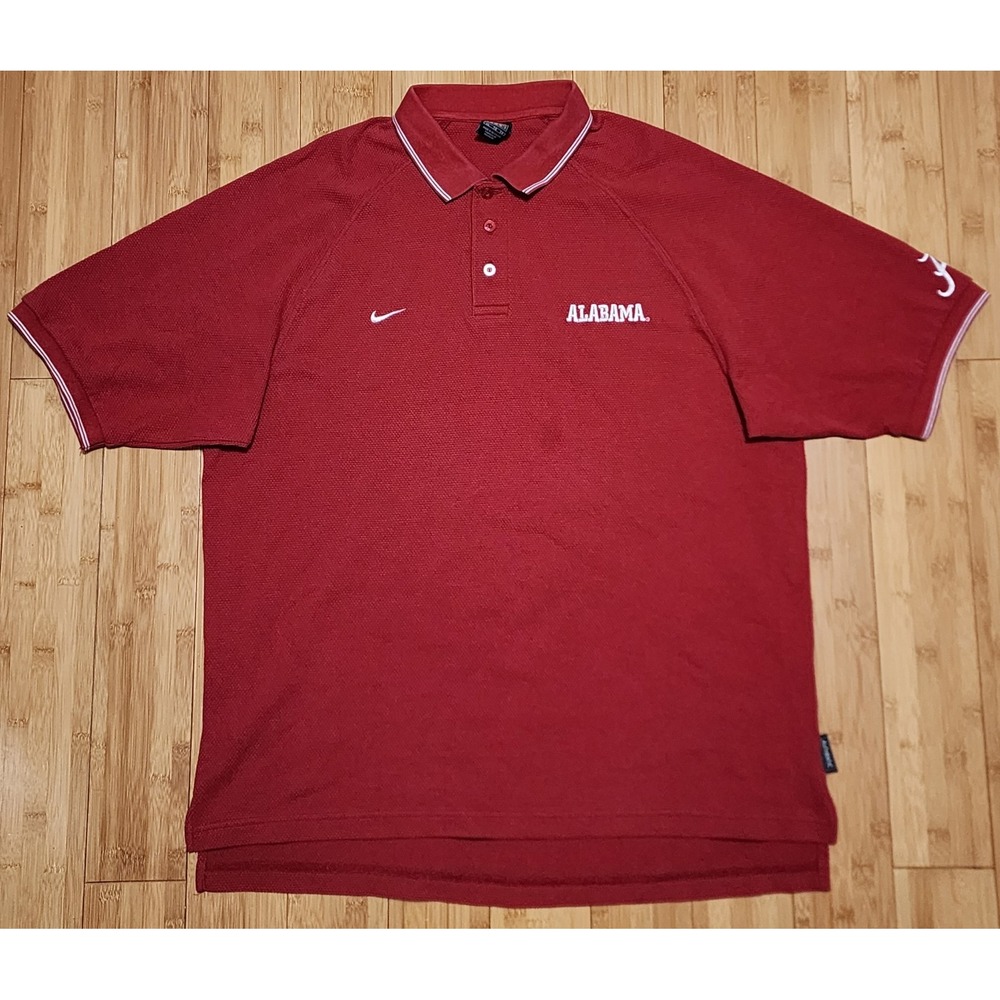 VTG Nike Team Shirt NCAA Football Men's XL Alabama Crimson Tide Embroidered Polo